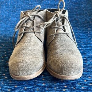 Franco Sarto Stylish lace up Gray Suede Ankle Boots